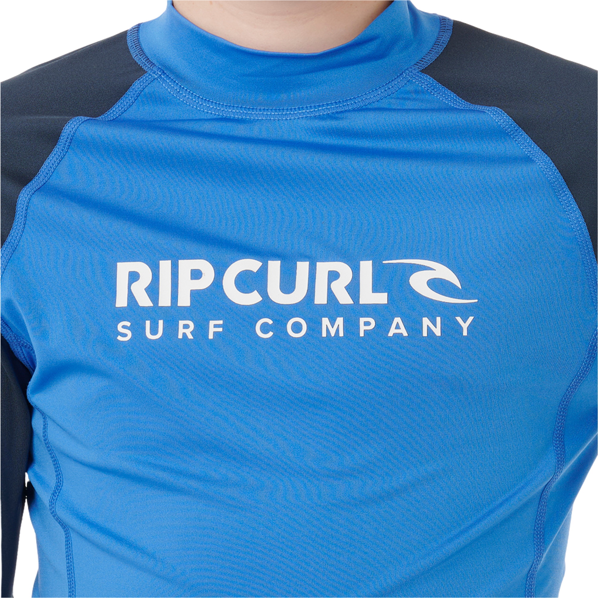 2026 Rip Curl Junior Shock UPF Short Sleeve Rash Vest 12UBRV - Blue Gum